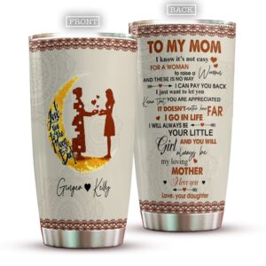 To My Mom I Know Its Not Easy For A Woman, To My Mom Personalized Tumbler