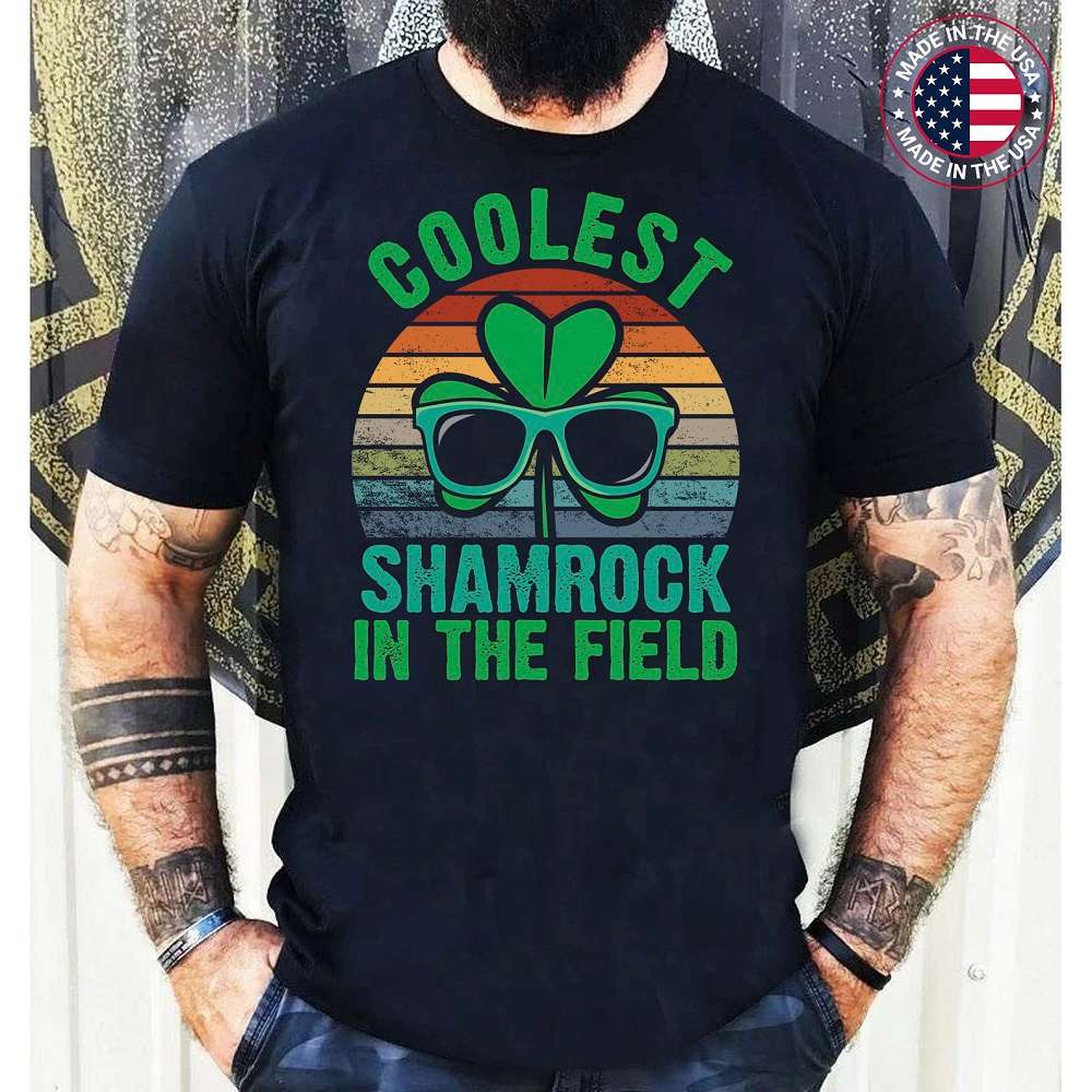 Coolest Shamrock In The Field St Patricks Day Toddler Boys Saint Paddys T-Shirt