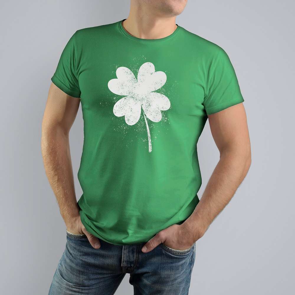 Four Leaf Clover Vintage Saint Patricks Day Gift T-Shirt