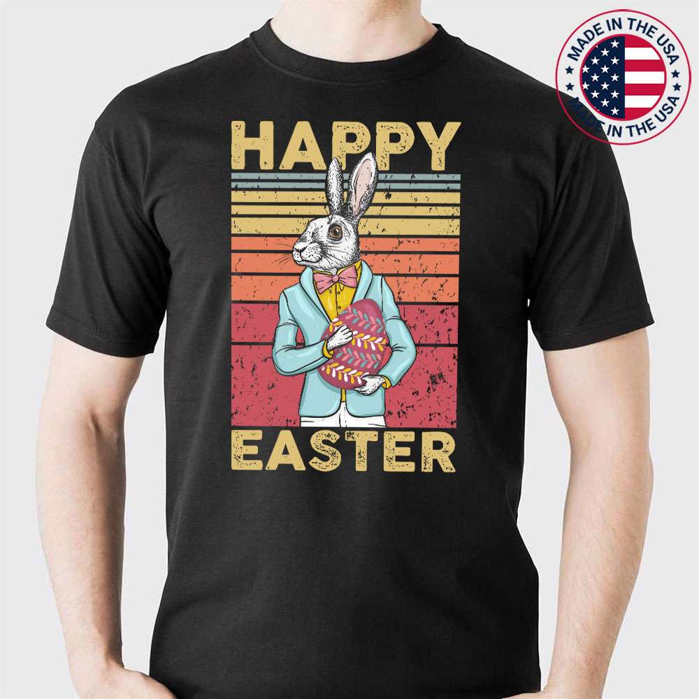 Happy Easter Bunny Retro Rabbit Kids Design Clothes Outfit T-Shirt