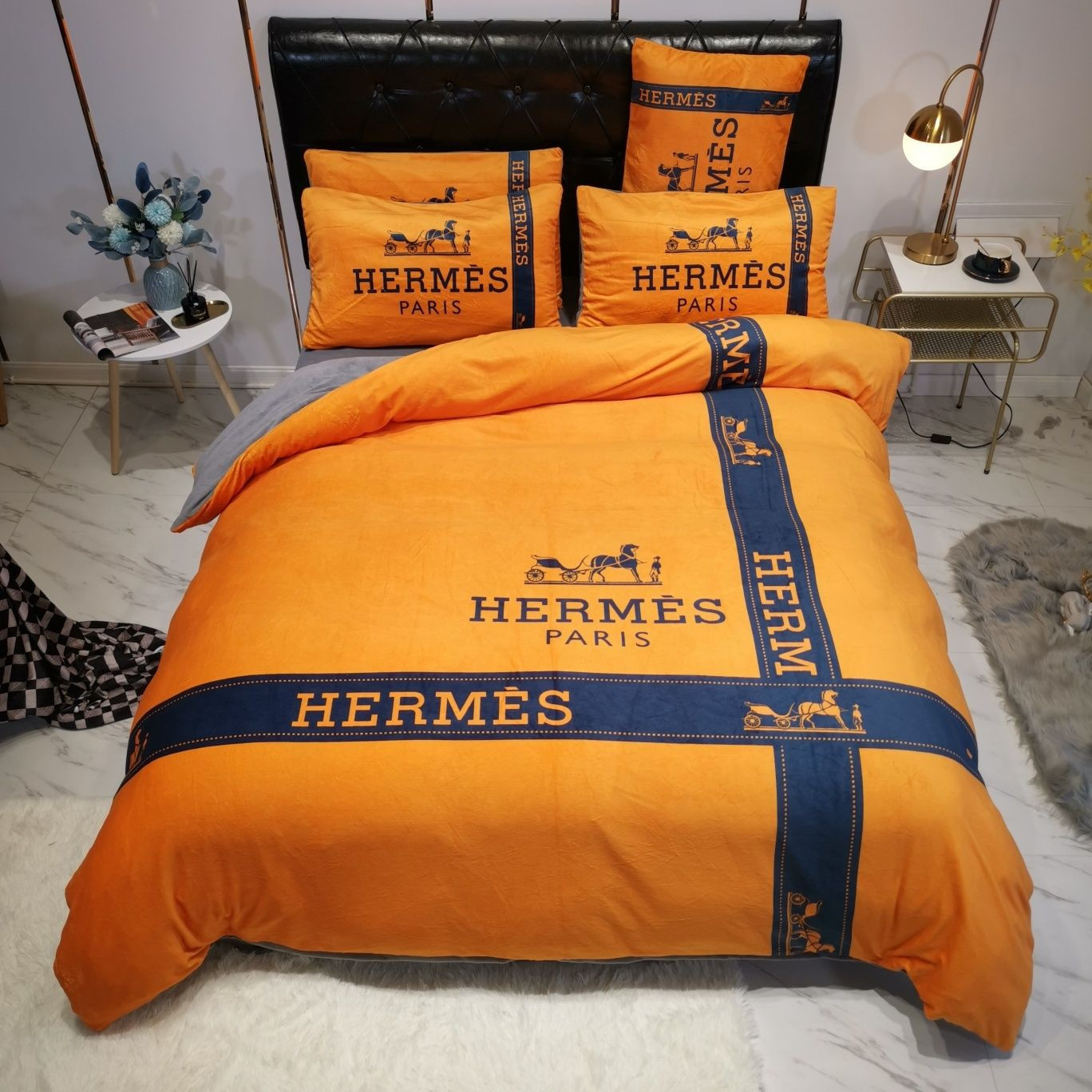 Hermes Paris Luxury Brand Type Bedding Sets 001 - Find things you'll ...