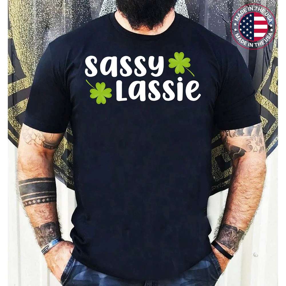 Sassy Lassie St Patricks Day Shamrock Costume T-Shirt